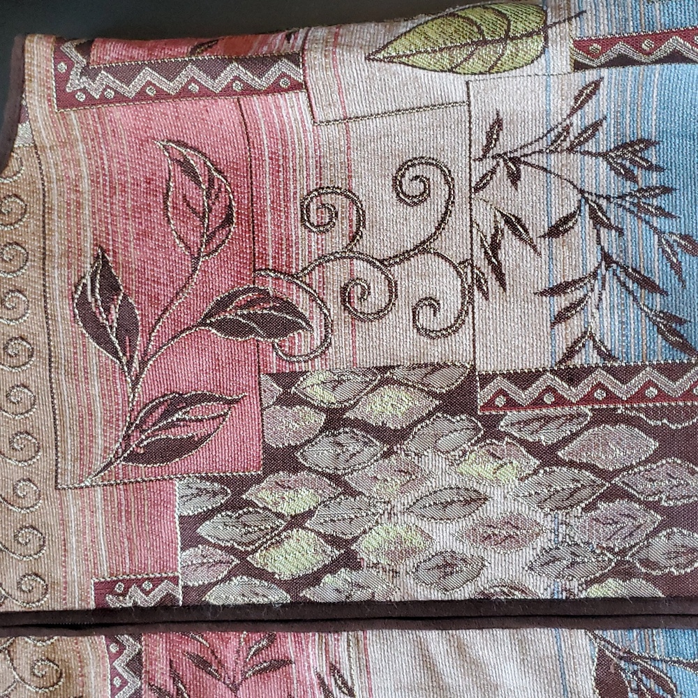 ALFRED DUNNER CIDER HOUSE Tapestry ZIP VEST Colorful Leaf Pattern 16 P Petite - Picture 4 of 5